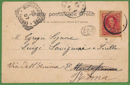 Ad0878 - GREECE - Postal History - POSTCARD From IRAKLION To ITALY 1907 Forwarded - Briefe U. Dokumente