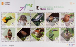 Colombia 2023, Birds Of The Department Of Caldas, MNH Sheetlet - Kolumbien