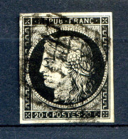 060524 TIMBRE FRANCE N°3    4 Marges  TTB - 1849-1850 Ceres