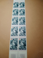 Timbres France  Bande De10 Neuf ** N) 1590  Annee 1968 - Ungebraucht