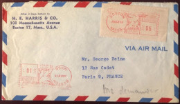 Etats-Unis, Oblitération Mécanique Sur Enveloppe De Boston 18.1.1949 Pour La France - (B2707) - Marcofilia