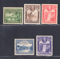 1931 British Guiana - Stanley Gibbons N. 283/87 - MH* - Altri & Non Classificati