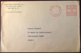 Etats-Unis, Oblitération Mécanique Sur Enveloppe De New-York Sans Bloc Dateur Pour La France - (B2717) - Storia Postale