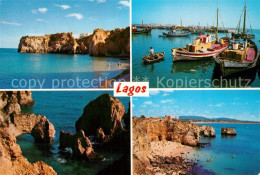 73302594 Lagos Algarve Aspectos Da Costa E Barcos Kuestenpanorama Fischkutter  - Andere & Zonder Classificatie