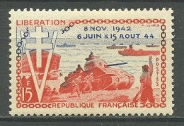 FRANCE 1954 N° 983 ** Neuf MNH Superbe C 3 € Libération Bateaux Navires Ships Chars Croix De Lorraine - Ongebruikt