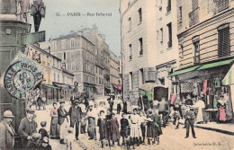 PARIS - Rue Rébeval   --  Très Animé - Arrondissement: 19