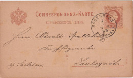 AUSTRO-HUNGARIAN EMPIRE > 1883 POSTAL HISTORY > STATIONARY CARD FROM BODENBACH TO SACHSEN - Covers & Documents