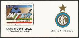 1989 Italia Booklet Inter Champion Unificato LR4 - Other & Unclassified