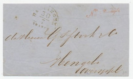 Halfrond-Francostempel Harlingen - Hengelo 1858 - ...-1852 Prephilately