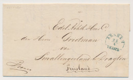Huissen - Halfrond-Francostempel Arnhem - Drachten 1851 - ...-1852 Prephilately