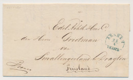 Huissen - Halfrond-Francostempel Arnhem - Drachten 1851 - ...-1852 Préphilatélie