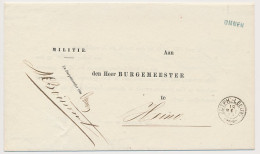 Dienst Drukwerk - Naamstempel Ommen 1873 - Cartas & Documentos