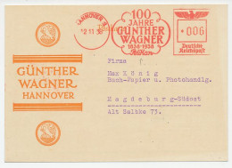 Meter Card Deutsche Reichspost / Germany 1938 Gunther Wagner - Pelikan - Fountain Pen - Ink - Zonder Classificatie