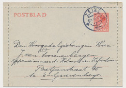 Postblad G. 16 Zeist - Den Haag 1929 - Ganzsachen