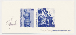 France 1999 - Epreuve / Proof Signed By Engraver Venus De Milo - Statue - Eugene Delacroix - Liberty - Other & Unclassified