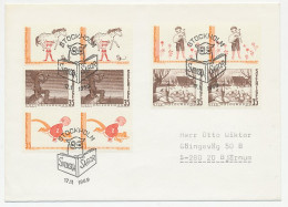 Cover / Postmark Sweden 1969 Swedish Fairytales - Bird - Owl - Horse - Monkey - Cat - Zonder Classificatie