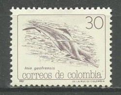 CLOMBIE 1987 N° 915 ** Neuf MNH Superbe Faune Mammifère Marin Inia Animaux - Kolumbien