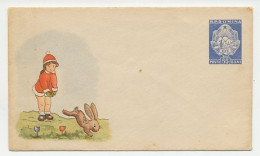 Postal Stationery Romania Rabbit - Girl - Comics