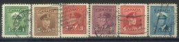 CANADA - 1942, KING GEORGE VI IN NAVAL UNIFORM STAMPS SET OF 6, USED. - Used Stamps