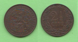Nederland 2,5 Cents 1906 Pays-Bas 2 1/2 Cent Olanda 2,5 Centesimi  Wielmina Koningin Bronze Coin   C 8 - 2.5 Cent
