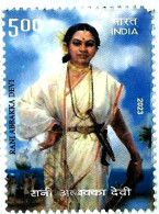India 2023 Rani Abbakka Devi,Queen, War, Portuguese, Khanjar, Knife, Sword, Ship, Used (**) Inde Indien - Used Stamps
