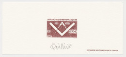 France 2003 - Epreuve / Proof Signed By Engraver Freemasonry - Massoneria