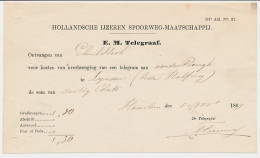 Telegraaf Kwitantie H.IJ.S.M. Haarlem - Halfweg 1869 - Cartas & Documentos