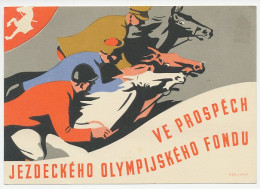 Card / Postmark Czechoslavakia 1937 Equestrian Games - Olympic - Hípica