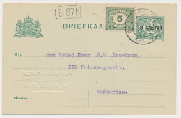 Briefkaart G. 96 A II Firma Blinddruk Hengelo 1923 - Entiers Postaux