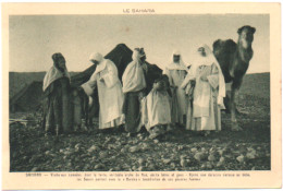 Algérie : SAHARA : Visite Aux Nomades .... : Sahara : Animée - Religieuses - Femmes - Dromadaire - Other & Unclassified