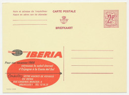 Publibel - Postal Stationery Belgium 1967 Iberia Airline - Spain - Aviones