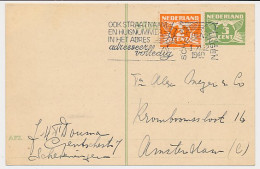 Briefkaart G. 256 / Bijfrankering Scheveningen - Amsterdam 1940 - Entiers Postaux