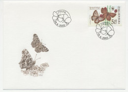 Cover / Postmark Czechoslovakia 2002 Butterfly - WWF - Other & Unclassified