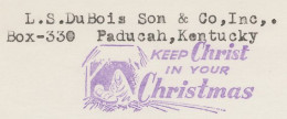 Meter Cut USA 1956 Keep Christ In Christmas - Jesus - Maria - Christmas