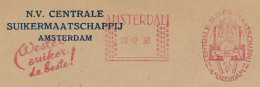 Meter Cover Netherlands 1930 Sugar Beet - Central Sugar Company - Landwirtschaft