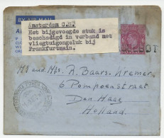 Crash Mail Paquebot Letter GB / UK - Netherlands 1952 Frankfurt Germany - Nierinck 520322 A - Non Classificati