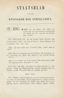 Staatsblad 1877 : Spoorlijn Zwolle - Almelo  - Historische Dokumente