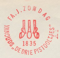 Meter Cover Netherlands 1967 The Three Pistols - Distillery - Wine Trade - Militares