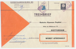 Treinbrief Den Haag - Rotterdam 1967 - Zonder Classificatie