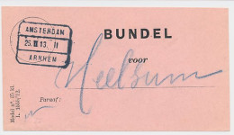 Treinblokstempel : Amsterdam - Arnhem II 1913 - Zonder Classificatie
