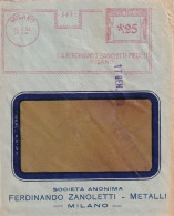 1933  Budsta  Con Affrancatura Rossa  EMA   FERDINANDO ZANOLETTI Milano - Storia Postale