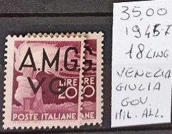 Venezia Giulia 1945, Num. 18, Linguellato - Nuevos