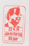 Meter Cover Netherlands 1974 Jan De Hartog - Writer - Schriftsteller