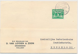 Firma Briefkaart Krommenie 1942 - Weverijen - Ohne Zuordnung