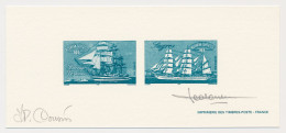 France 1999 - Epreuve / Proof Signed By Engraver Tallship - Sailing Ship - Amerigo Vespucci - Sagres - Barcos