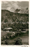 73300447 Ferchensee Karwendel Mit Gasthof Und Karwendelgebirge Huber Karte Nr 10 - Andere & Zonder Classificatie