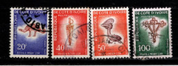 - COTE D'IVOIRE - 1972 -YT N° Taxe 34 / 37 - Oblitérés - Série Complète - Ivory Coast (1960-...)