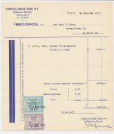 Waarborgfonds 1.50 GLD. - Beursbelasting 2.- GLD. De 19.. - Fiscales