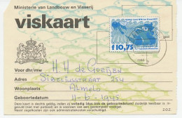 Viskaart Kleine Visakte 1976 / 1977 - Fiscale Zegels