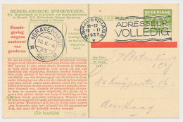 Spoorwegbriefkaart G. NS228 V - Locaal Te S Gravenhage 1937 - Entiers Postaux